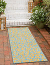 Jungle Expedition Collection Area Rug -  Amazon (Blue Yellow) Runner Blue Yellow  lifestyle 2