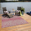 Jungle Expedition Collection Area Rug - Serengeti Square Pink Gray  lifestyle 8