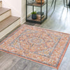 Seville Stripes Collection Area Rug - Cadiz (Brick Red) Square Brick Red  lifestyle 67