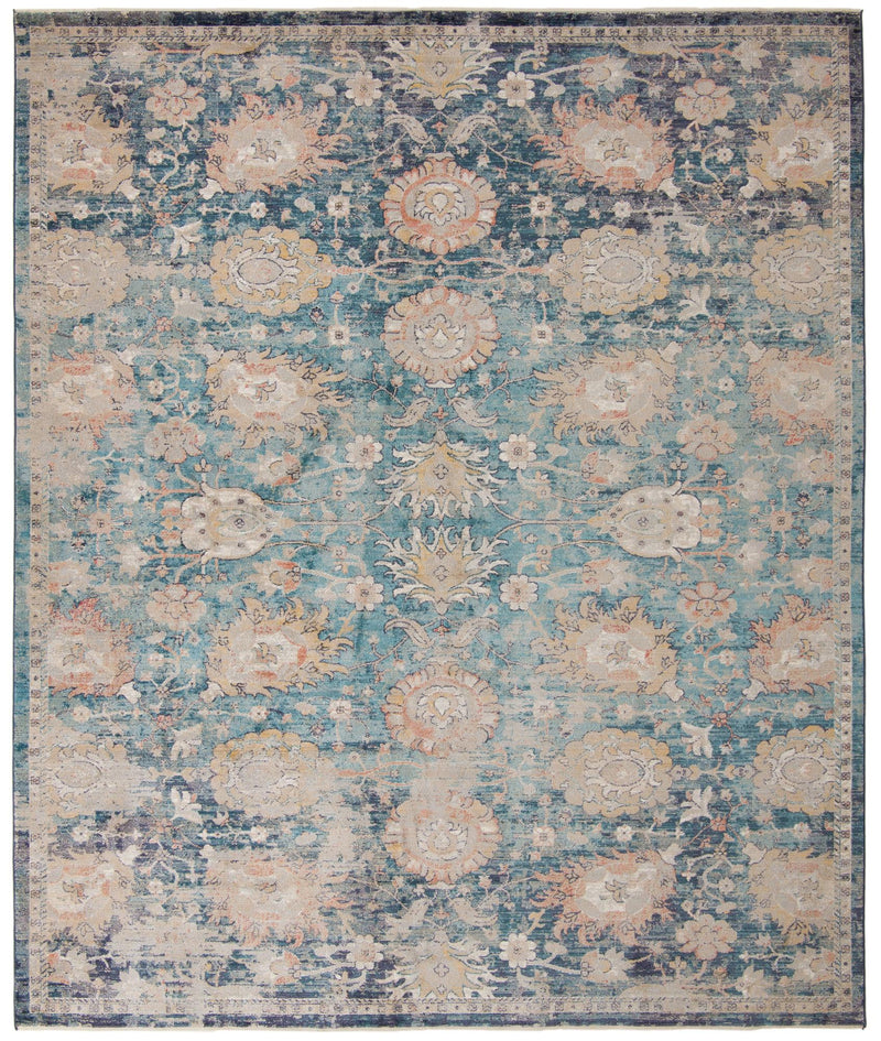 Seville Stripes Collection Area Rug -  Cordoba (Blue) Rectangle Blue  lifestyle 2