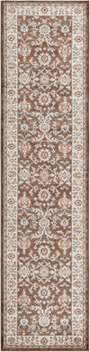 Savannah Elegance Collection Area Rug - Augusta (Brown) Runner Brown  lifestyle 56