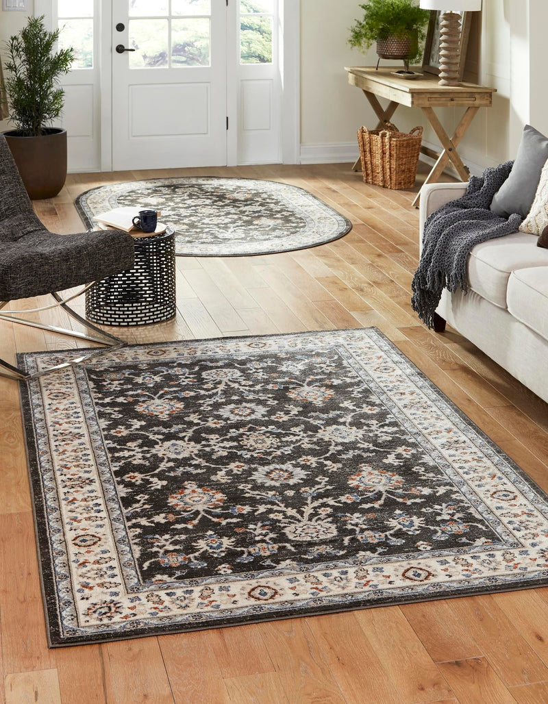Savannah Elegance Collection Area Rug - Augusta (Fume Gray) Rectangle Fume Gray  lifestyle 2