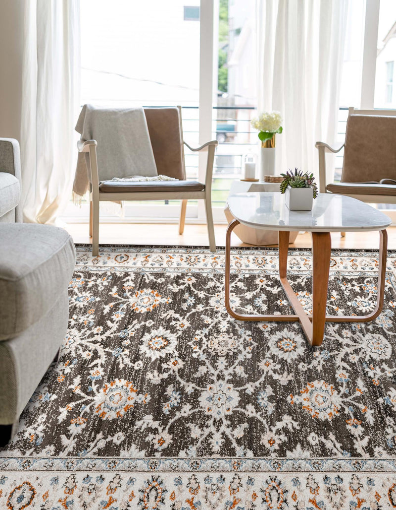 Savannah Elegance Collection Area Rug - Augusta (Fume Gray) Rectangle Fume Gray  lifestyle 5
