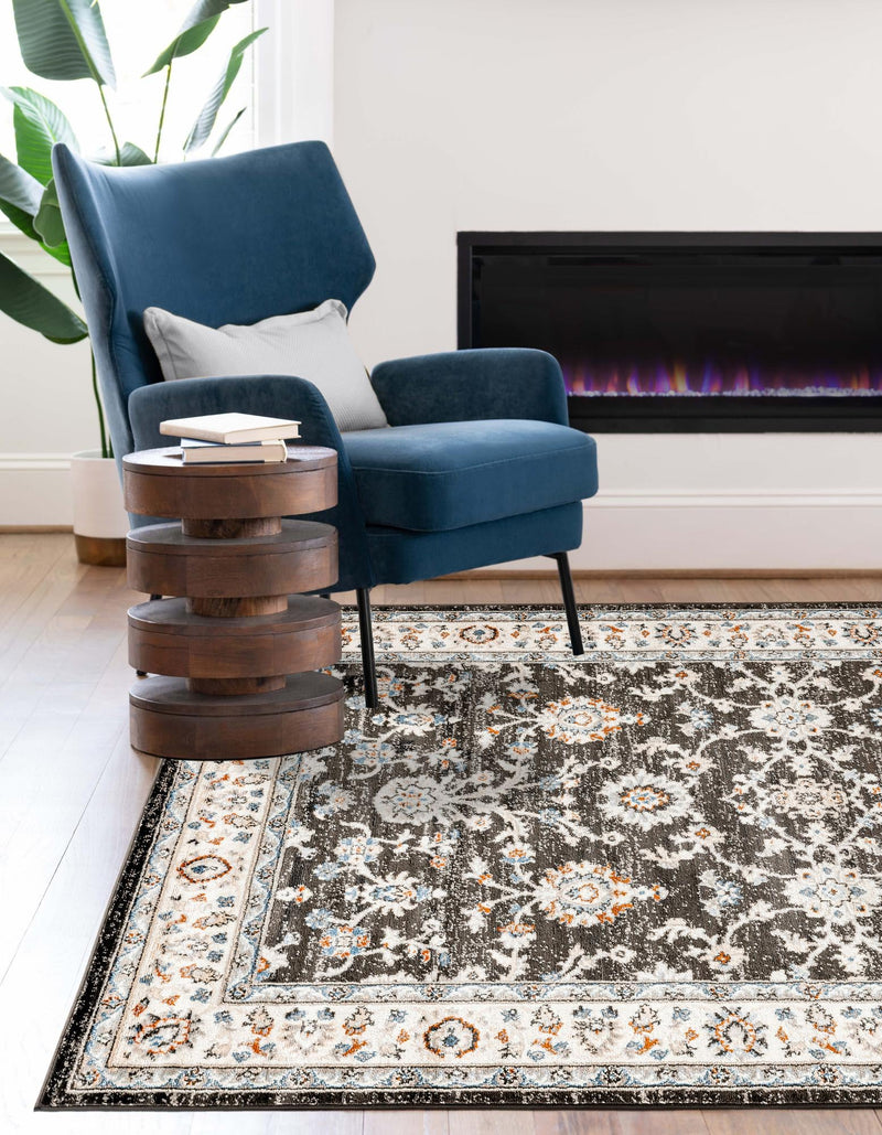 Savannah Elegance Collection Area Rug - Augusta (Fume Gray) Rectangle Fume Gray  lifestyle 9