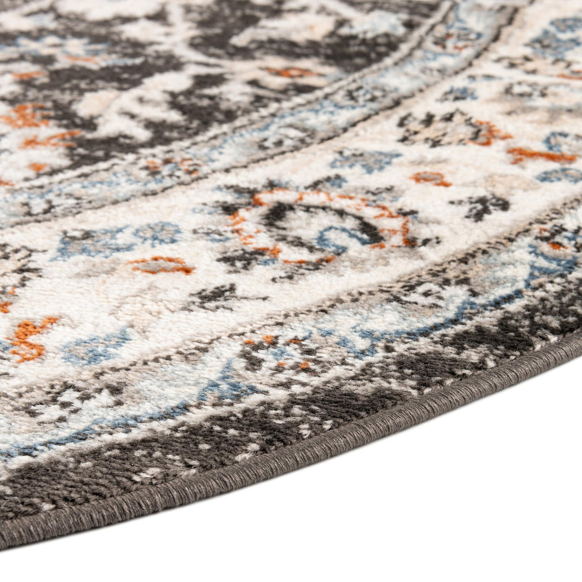 Savannah Elegance Collection Area Rug - Augusta (Fume Gray) Oval Fume Gray  lifestyle 37