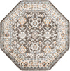 Savannah Elegance Collection Area Rug - Augusta (Fume Gray) Octagon Fume Gray  lifestyle 50
