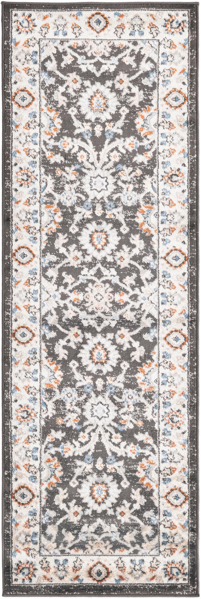 Savannah Elegance Collection Area Rug - Augusta (Fume Gray) Runner Fume Gray  lifestyle 13