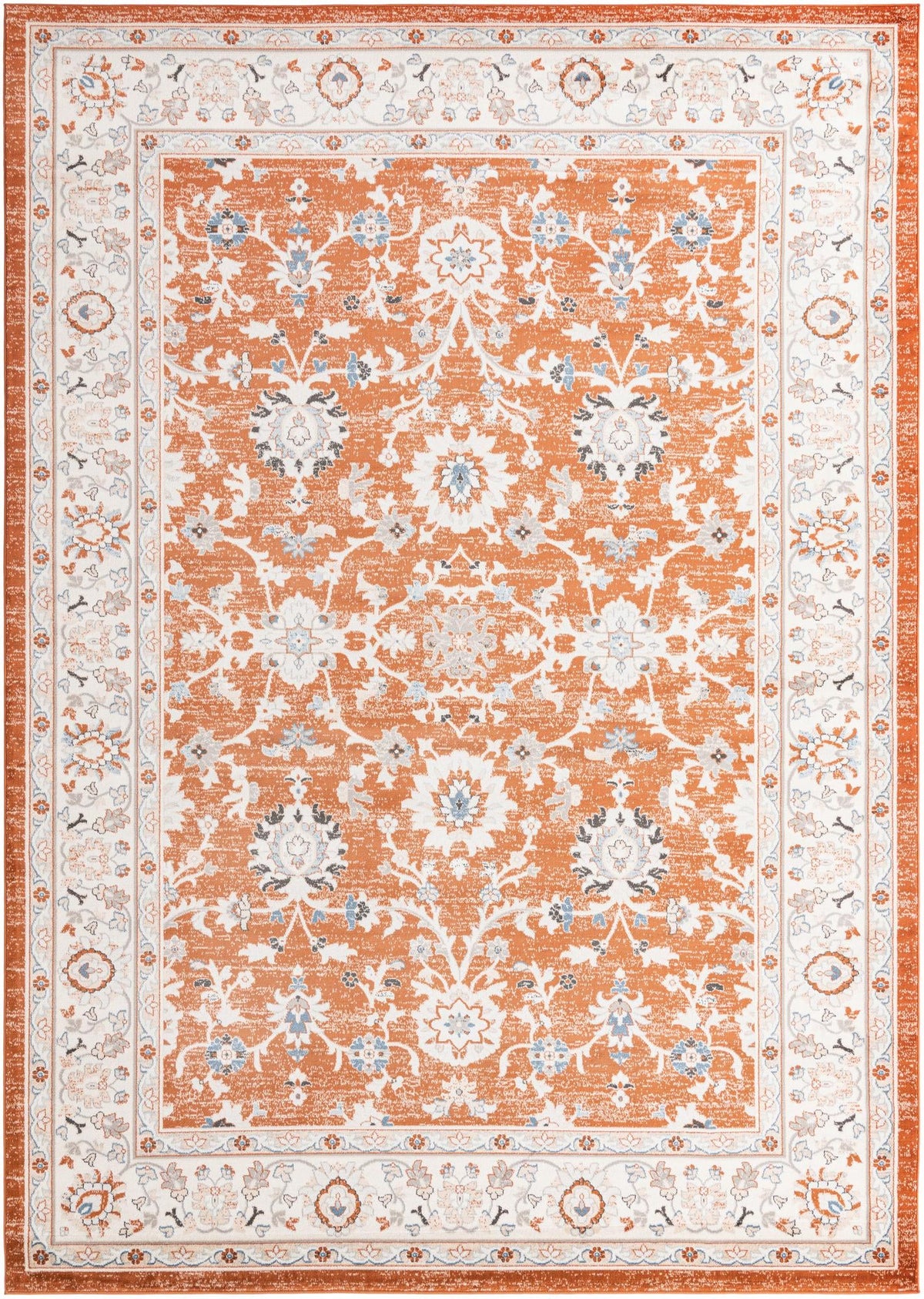Savannah Elegance Collection Area Rug - Augusta (Rust Red) Rectangle Rust Red Main