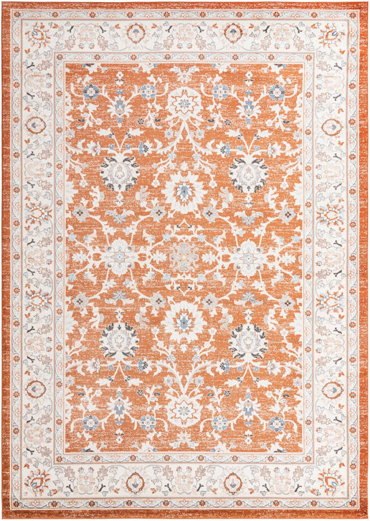 Savannah Elegance Collection Area Rug - Augusta (Rust Red) Rectangle Rust Red Main