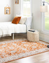 Savannah Elegance Collection Area Rug - Augusta (Rust Red) Rectangle Rust Red  lifestyle 4