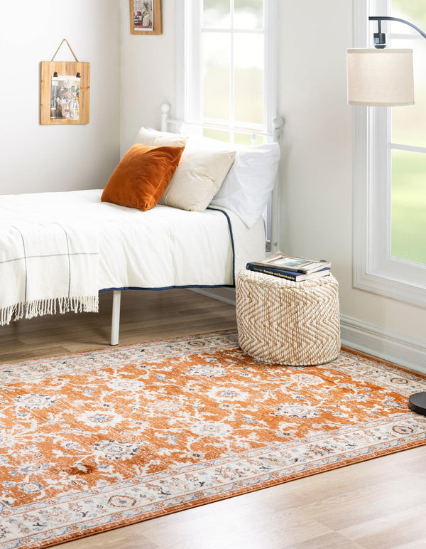 Savannah Elegance Collection Area Rug - Augusta (Rust Red) Rectangle Rust Red  lifestyle 4