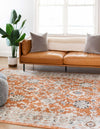 Savannah Elegance Collection Area Rug - Augusta (Rust Red) Rectangle Rust Red  lifestyle 6