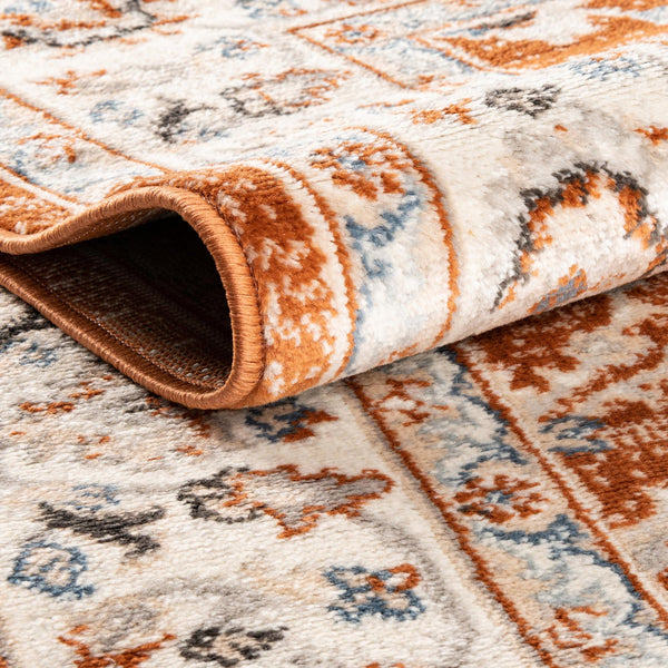 Savannah Elegance Collection Area Rug - Augusta (Rust Red) Round Rust Red  lifestyle 33