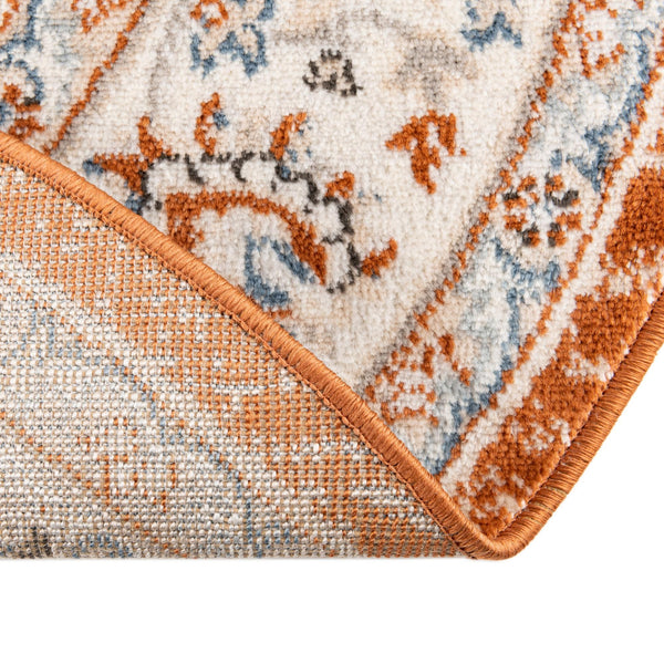 Savannah Elegance Collection Area Rug - Augusta (Rust Red) Round Rust Red  lifestyle 48