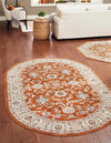 Savannah Elegance Collection Area Rug - Augusta (Rust Red) Oval Rust Red  lifestyle 19