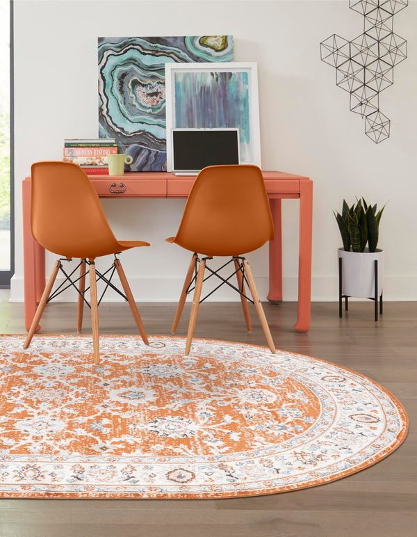 Savannah Elegance Collection Area Rug - Augusta (Rust Red) Oval Rust Red  lifestyle 36