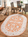 Savannah Elegance Collection Area Rug - Augusta (Rust Red) Oval Rust Red  lifestyle 45
