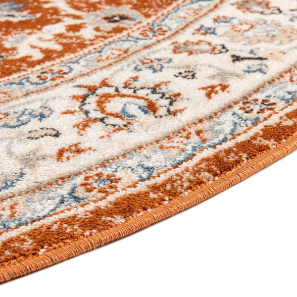 Savannah Elegance Collection Area Rug - Augusta (Rust Red) Oval Rust Red  lifestyle 40