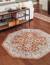 Savannah Elegance Collection Area Rug - Augusta (Rust Red) Octagon Rust Red  lifestyle 20