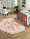 Savannah Elegance Collection Area Rug - Augusta (Rust Red) Octagon Rust Red  lifestyle 40