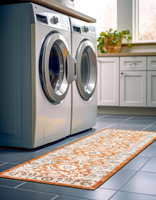 Savannah Elegance Collection Area Rug - Augusta (Rust Red) Runner Rust Red  lifestyle 46