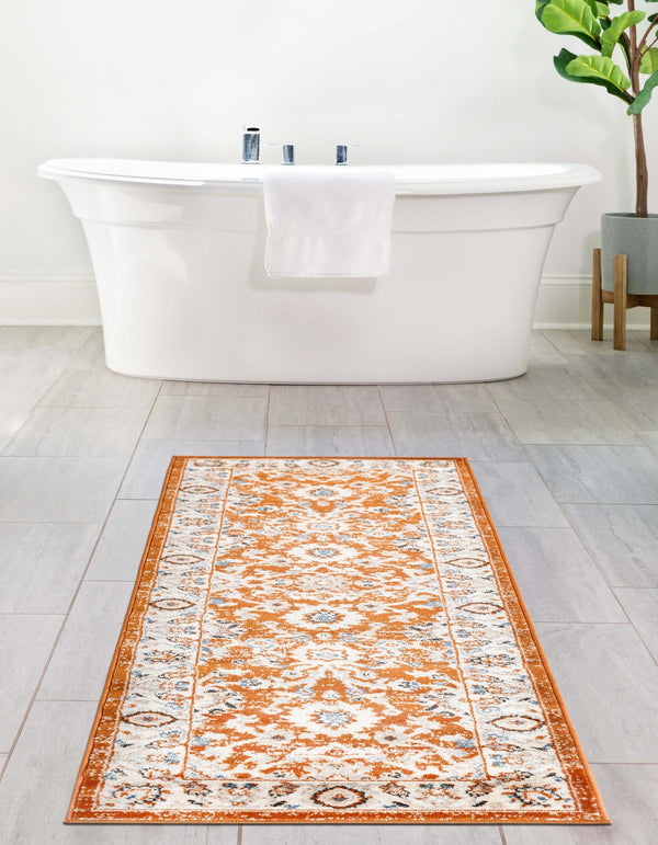 Savannah Elegance Collection Area Rug - Augusta (Rust Red) Runner Rust Red  lifestyle 56