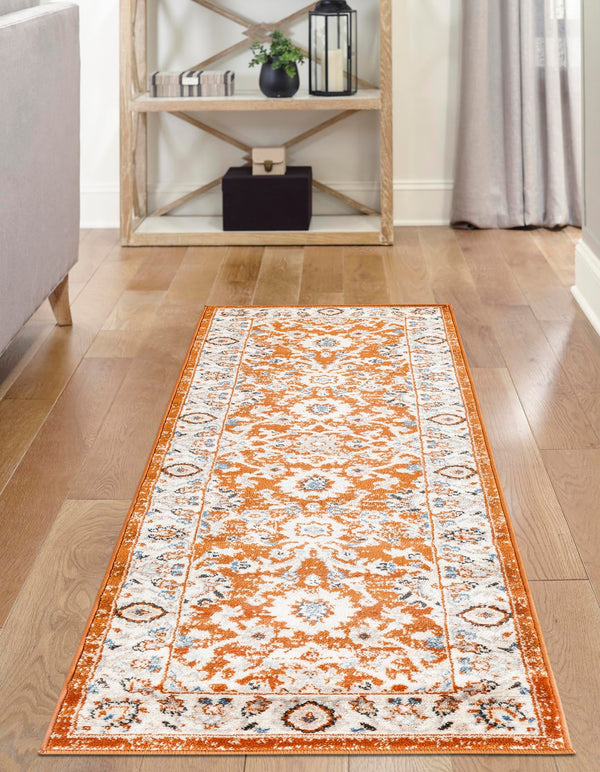 Savannah Elegance Collection Area Rug - Augusta (Rust Red) Runner Rust Red  lifestyle 66