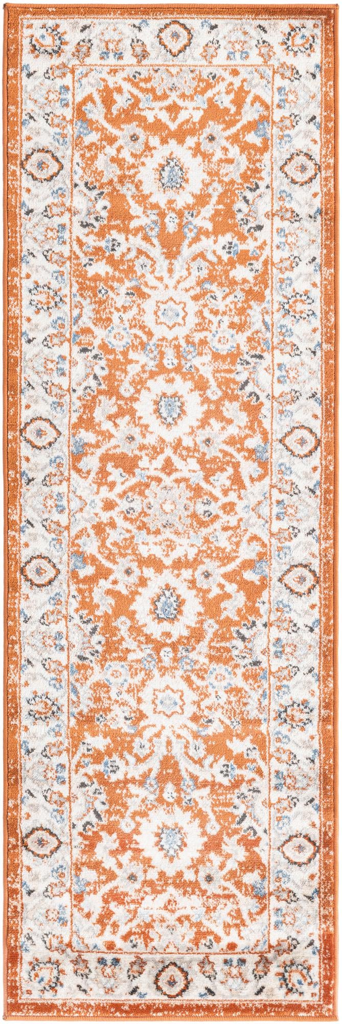 Savannah Elegance Collection Area Rug - Augusta (Rust Red) Runner Rust Red  lifestyle 16