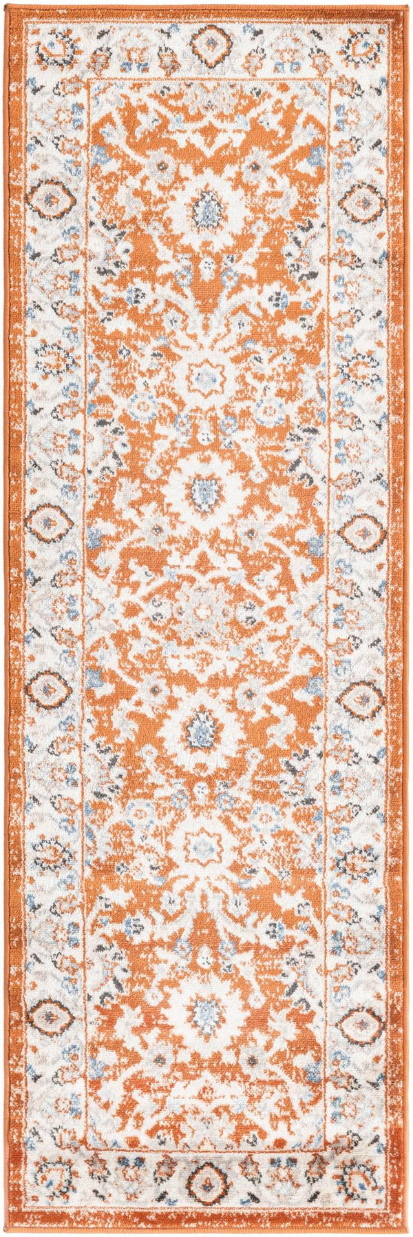 Savannah Elegance Collection Area Rug - Augusta (Rust Red) Runner Rust Red  lifestyle 16