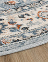 Savannah Elegance Collection Area Rug - Augusta (Aqua Blue) Oval Aqua Blue  lifestyle 38