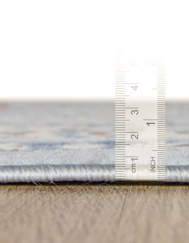 Savannah Elegance Collection Area Rug - Augusta (Aqua Blue) Octagon Aqua Blue  lifestyle 35
