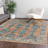 Seville Stripes Collection Area Rug -  Granada (Brick Red) Square Brick Red  lifestyle 68