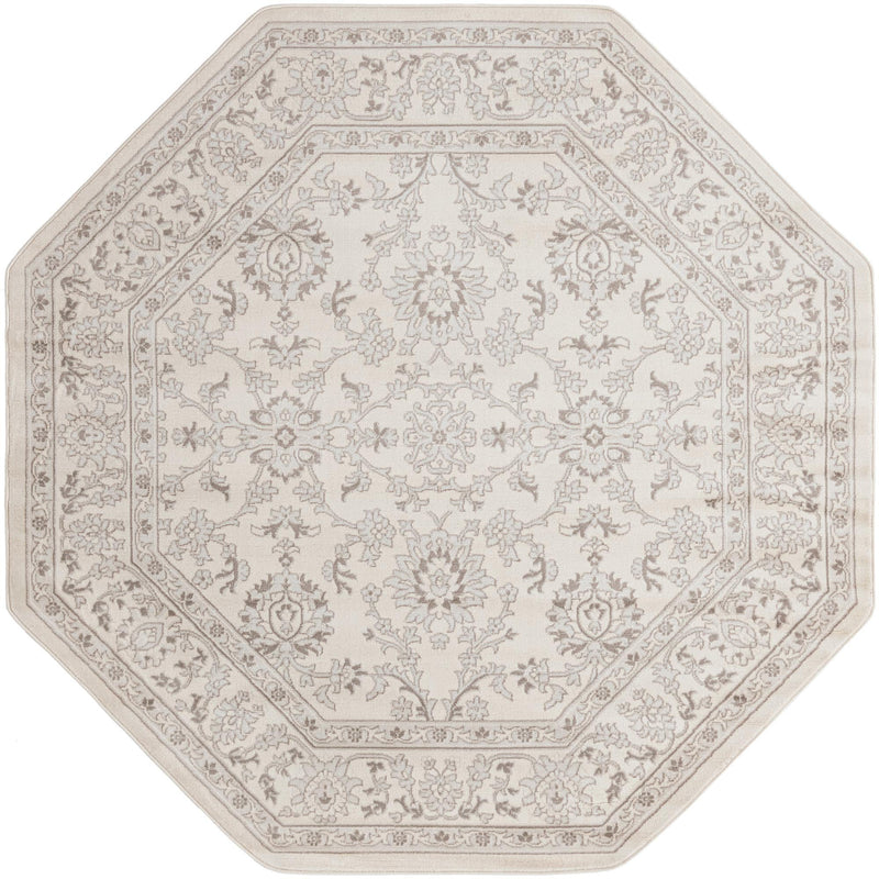 Savannah Elegance Collection Area Rug - Augusta (Ivory) Octagon Ivory  lifestyle 18