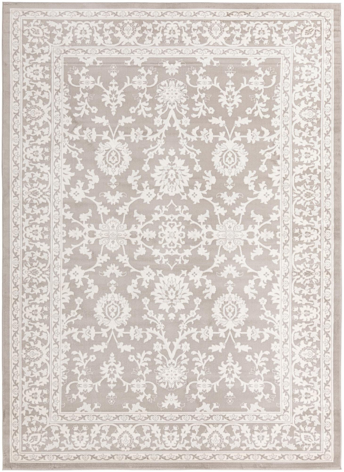 Savannah Elegance Collection Area Rug - Augusta (Light Gray) Rectangle Light Gray Main