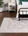 Savannah Elegance Collection Area Rug - Augusta (Light Gray) Rectangle Light Gray  lifestyle 2