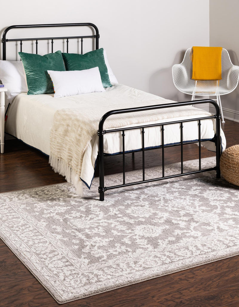 Savannah Elegance Collection Area Rug - Augusta (Light Gray) Rectangle Light Gray  lifestyle 4