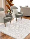 Savannah Elegance Collection Area Rug - Augusta (Light Gray) Rectangle Light Gray  lifestyle 5