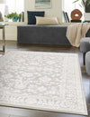 Savannah Elegance Collection Area Rug - Augusta (Light Gray) Rectangle Light Gray  lifestyle 9
