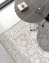 Savannah Elegance Collection Area Rug - Augusta (Light Gray) Rectangle Light Gray  lifestyle 11
