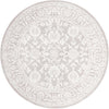Savannah Elegance Collection Area Rug - Augusta (Light Gray) Round Light Gray  lifestyle 20