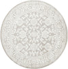 Savannah Elegance Collection Area Rug - Augusta (Light Gray) Round Light Gray  lifestyle 56