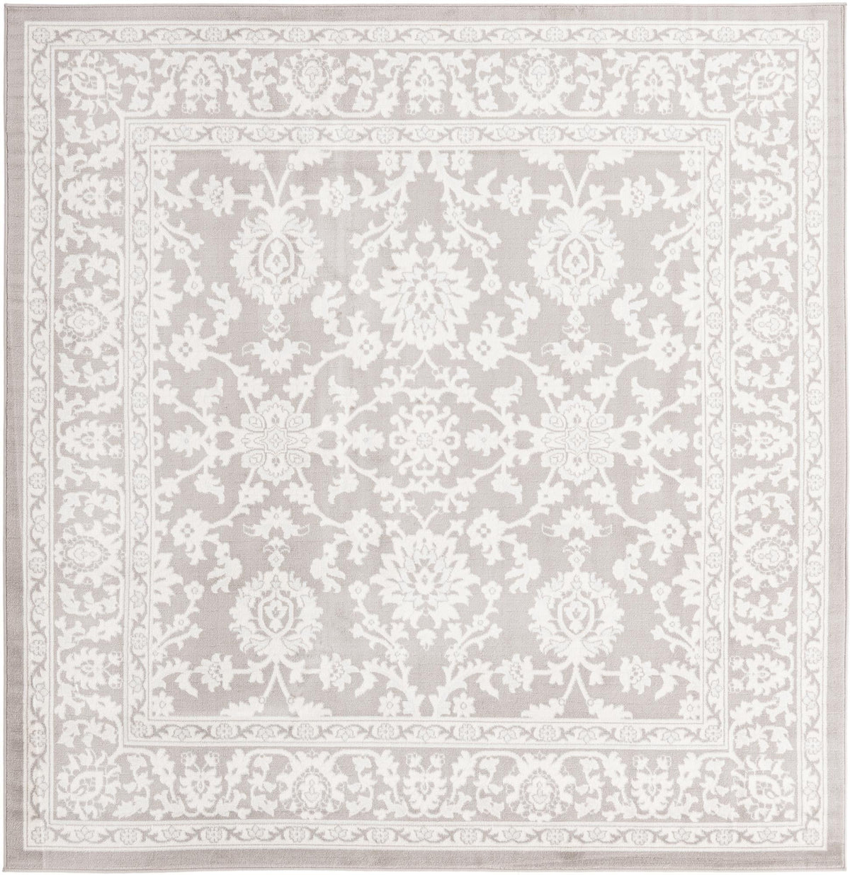 Savannah Elegance Collection Area Rug - Augusta (Light Gray) Square Light Gray  lifestyle 21