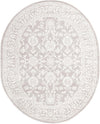 Savannah Elegance Collection Area Rug - Augusta (Light Gray) Oval Light Gray  lifestyle 22