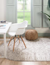 Savannah Elegance Collection Area Rug - Augusta (Light Gray) Oval Light Gray  lifestyle 27