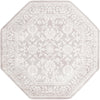 Savannah Elegance Collection Area Rug - Augusta (Light Gray) Octagon Light Gray  lifestyle 23