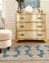 Seville Stripes Collection Area Rug -  Granada (Blue) Square Blue  lifestyle 13