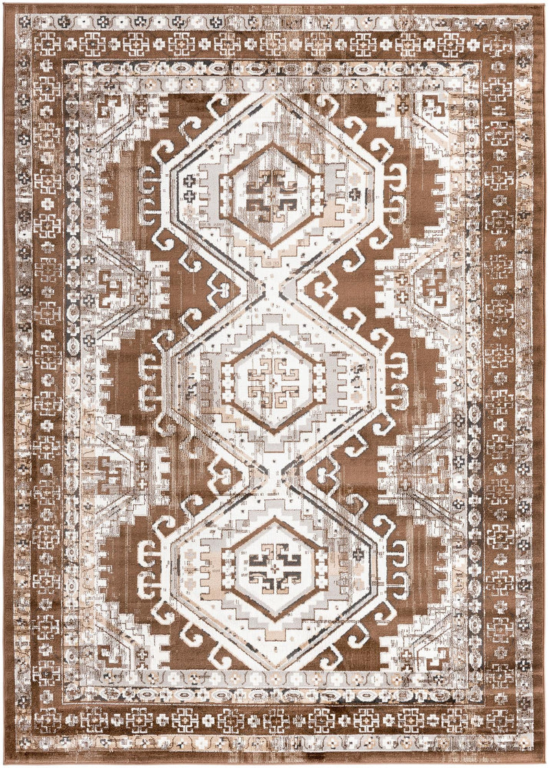 Savannah Elegance Collection Area Rug -  Tybee (Brown) Rectangle Brown  lifestyle 2