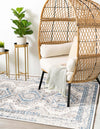 Savannah Elegance Collection Area Rug -  Tybee (Ivory Aqua) Rectangle Ivory Aqua  lifestyle 10