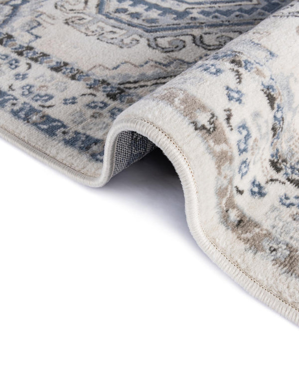 Savannah Elegance Collection Area Rug -  Tybee (Ivory Aqua) Rectangle Ivory Aqua  lifestyle 9