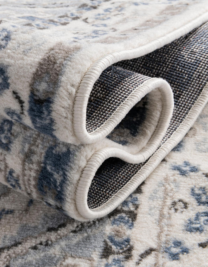 Savannah Elegance Collection Area Rug -  Tybee (Ivory Aqua) Rectangle Ivory Aqua  lifestyle 12